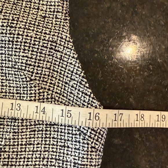 Alice + Olivia Employed Coley Black/White Tweed Sleeveless A-Line Mini Dress (6) - Picture 9 of 14